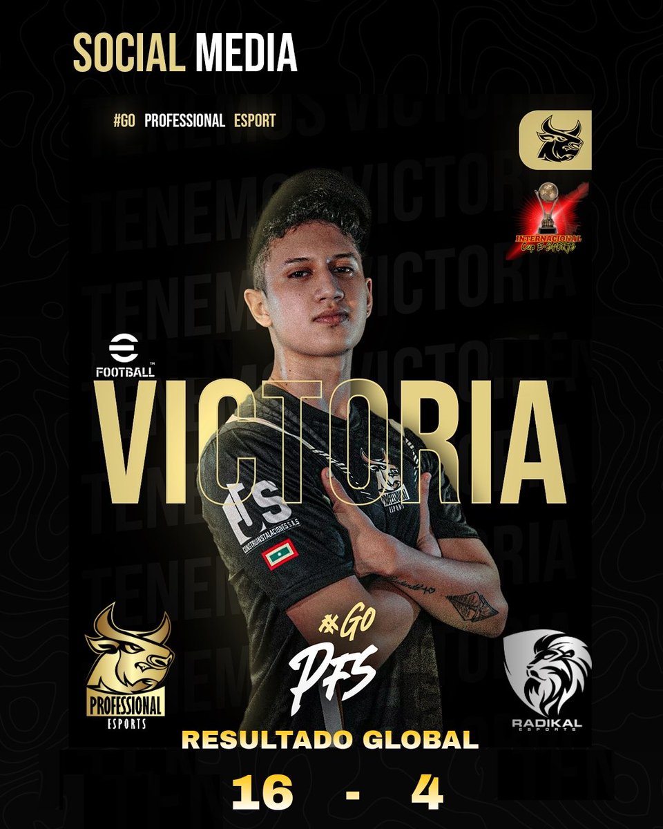 PFS_ESPORTS's tweet photo. ¡𝙀𝙎𝙏𝘼𝙈𝙊𝙎 𝙀𝙉 𝙎𝙀𝙈𝙄𝙁𝙄𝙉𝘼𝙇𝙀𝙎❗
En los cuartos de la 𝗜𝗡𝗧𝗘𝗥𝗡𝗔𝗖𝗜𝗢𝗡𝗔𝗟 𝗖𝗨𝗣 nuestro equipo se enfrentó @radikal_esports en donde se consiguió el pase a semifinales.
#GoFPS #EmbisteElToro #Efootball #EfootballMobile #EfootballColombia https://t.co/ZpXPttxkXY