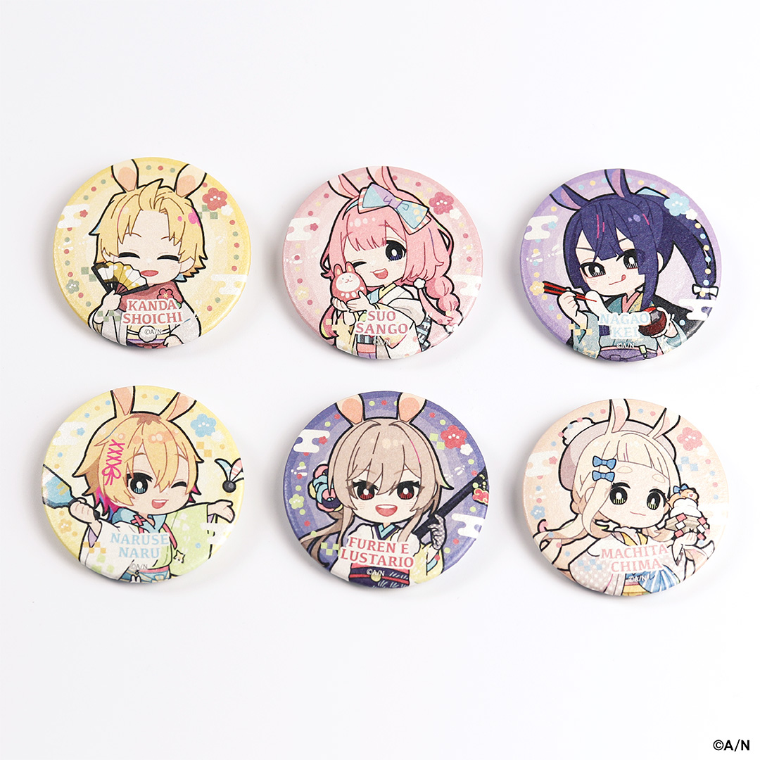 つやあり 町田ちま にじさんじ 缶バッジ New Year Rabbit バラ売り可