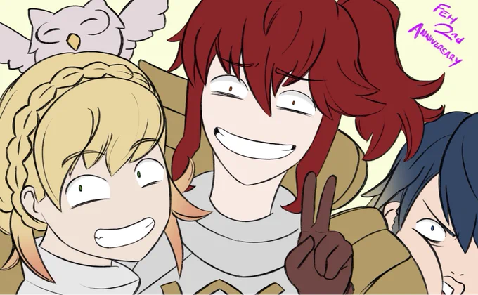 My yearly gintama-inspired FEH anniversary art  