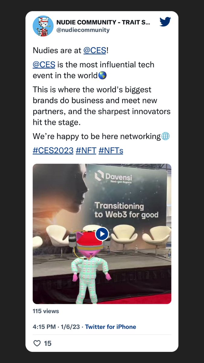 @CES #ces2023 #nudiecommunity it’s been a #globalawakening for #Web3