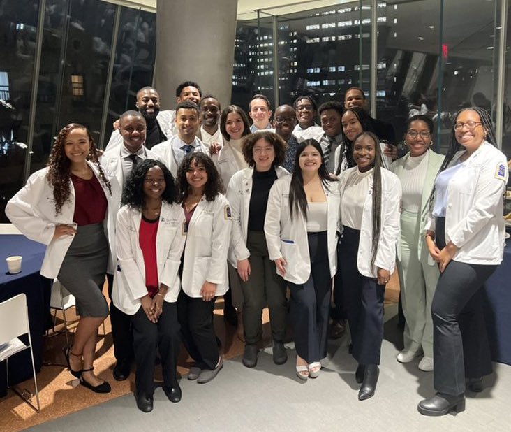 Working toward the day when #BlackInMedicine is more common than it is catchy.

Thankful for the fam friends &amp; mentors who helped me arrive at this milestone and for my classmates <a href="/ColumbiaMed/">Columbia Medicine</a> as we begin clinical year. Let’s get to work. ⚕️🏥🩺

#MedTwitter
#BlackMenInMedicine
