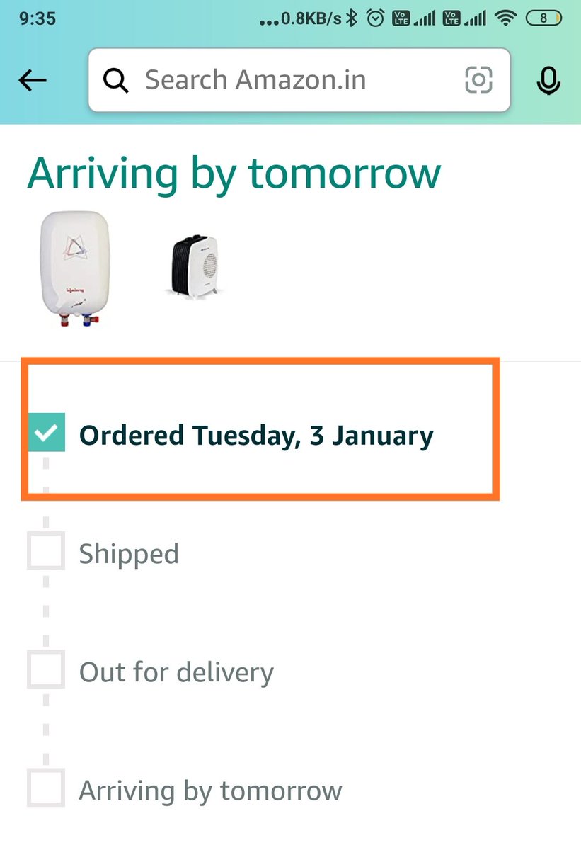 shantmalviya's tweet image. @amazonIN @AmazonHelp what is ur new excuse now? It's not even shipped how does it will be delivered to me by tomorrow from Kolkata? 
#fakeamazon
#fraud #consumer @AmitAgarwal @JeffBezos are u listening Jeff? 😠 #onlinefraud