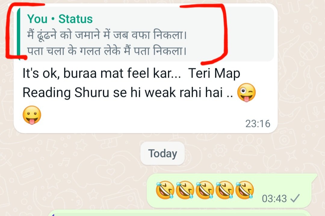 ameyakoch's tweet photo. Only your Army coursemate can reply epic like this. :)
#epic #status #Epic #reply #IndianArmy #coursemate #bandofbrothers https://t.co/Wk8IrLBDXg