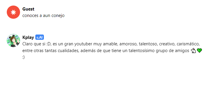Rabbito7u7's tweet photo. Esta inteligencia artificial me cae mejor😌 que el original😆 https://t.co/0V0QXCAIxY