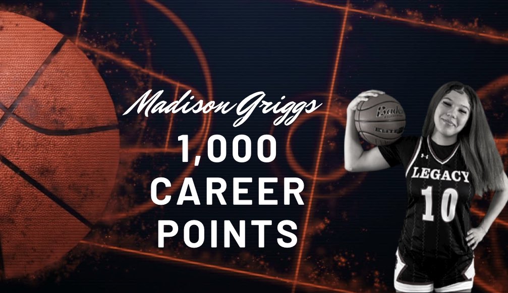 BroncogirlsBB's tweet photo. Congrats to Madison Griggs for hitting her 1000th point as a Bronco! We are so proud of you! @MISDathletics #TA1 #ladybroncohoops https://t.co/izDLunBXmK