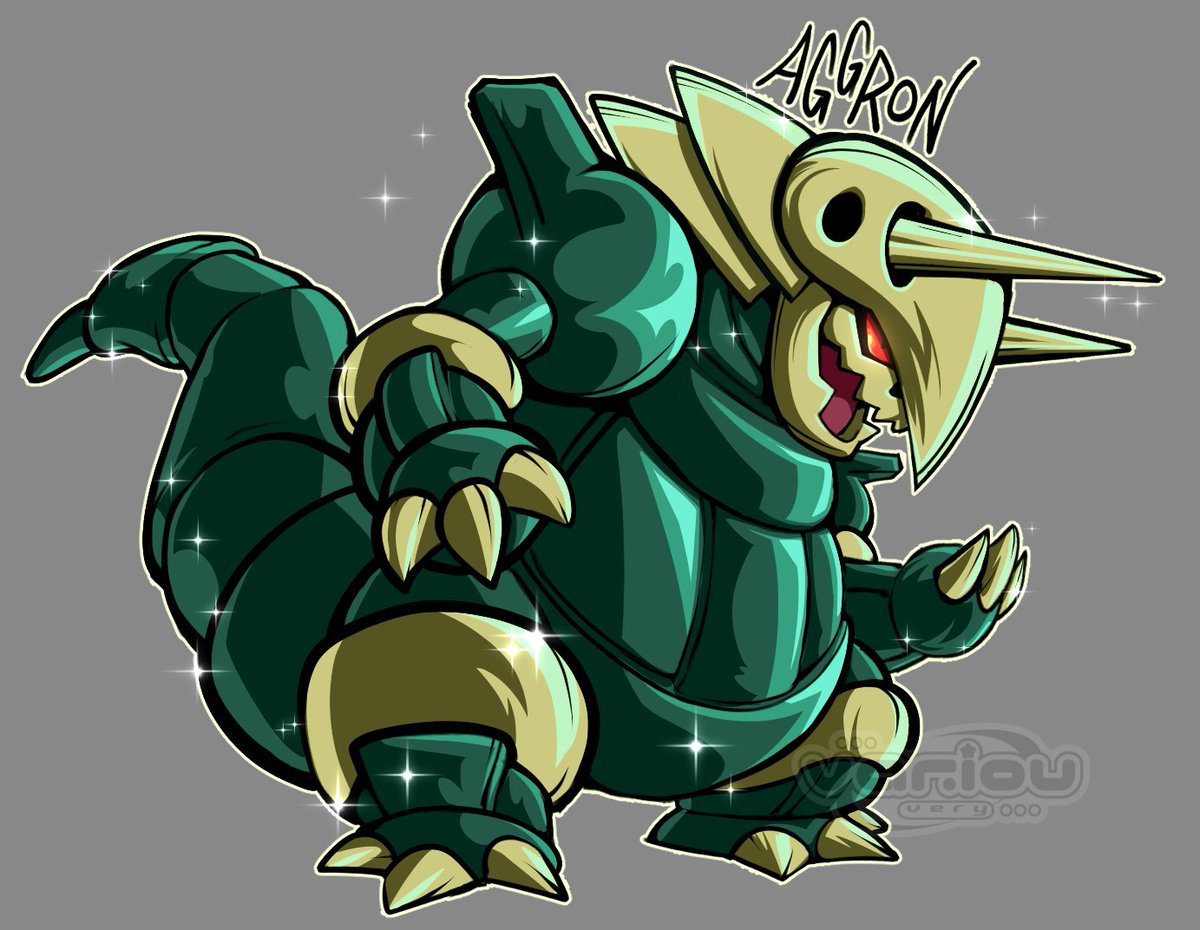 「aggron and scizor are two of my favorite」|🐷 coms open!のイラスト