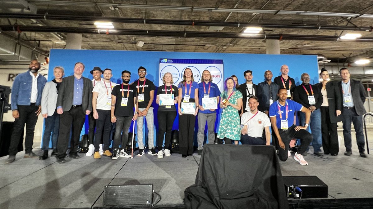 It’s time for the awards at the 5th Annual <a href="/CTAFoundation/">CTA Foundation</a> Pitch at #CES2023!🏅

🥇 First Place Winner: GoodMaps 
🥈 Second Place Winner: RoBokeh 
🗣️ People’s Choice Winner: Xander 

Congratulations to all that pitched today, it was a great group of companies.
#startup #vc