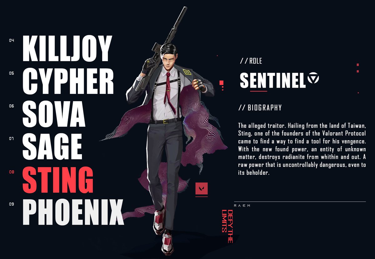 Itsmeraem's tweet photo. FAN MADE AGENT ❗❗❗

Hi! here's a fan made agent I made in span of 3 days, from conceptualization to the final design and kit.

👾👾👾👾👾

#VALORANT #valorantart #Valorantfanart https://t.co/KDbRZ214SV