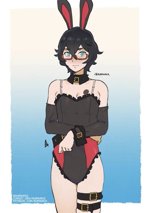 Rui from Gatchaman Crowds in a bunny suit 