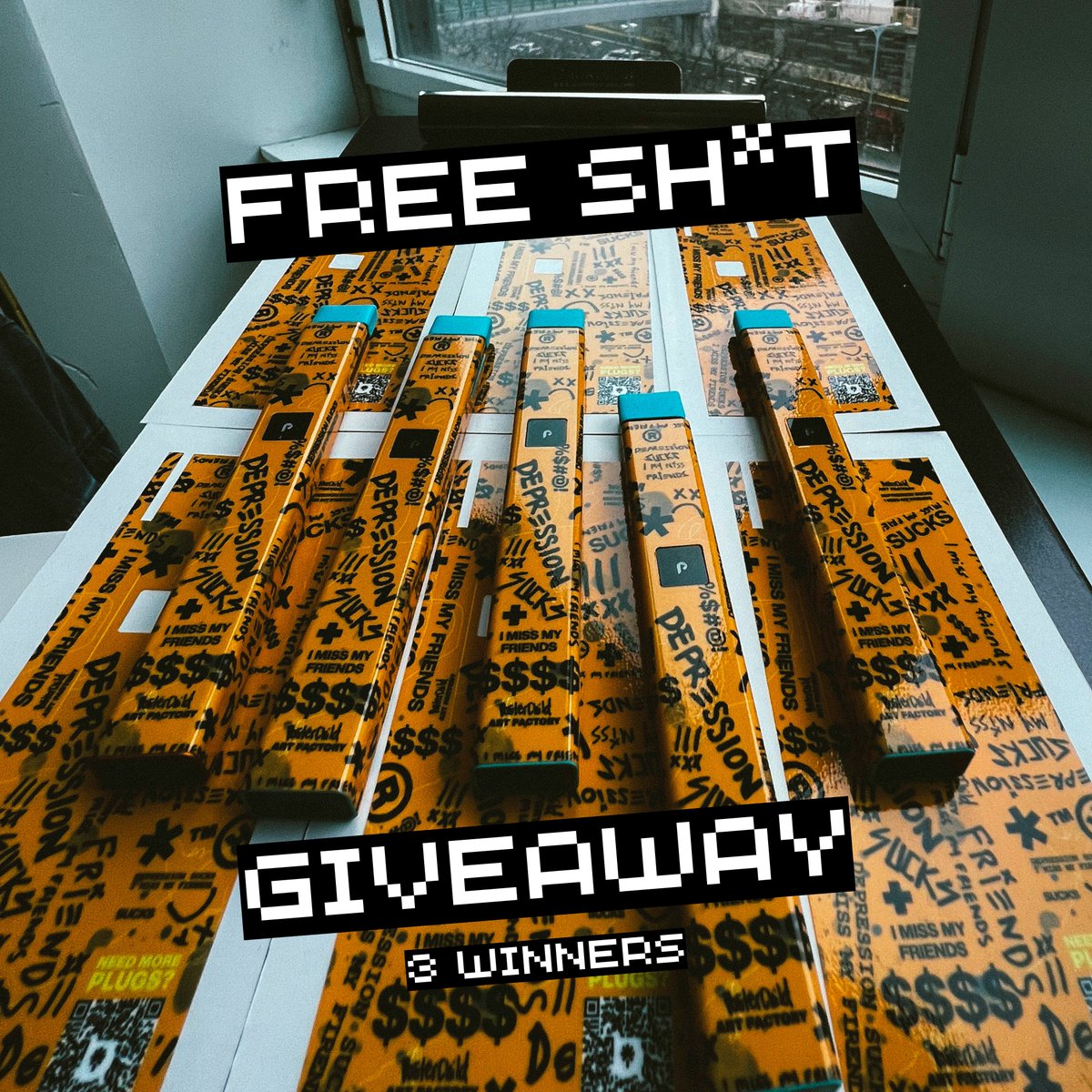 plugplayallday's tweet photo. 🟠FREE SHIT FRIDAY🟠
We're giving 3 lucky players a chance to win a POSTER CHILD WRAPPED BATTERY! (1 each)

To Enter:
1) Must be following @plugplayallday
 2) RT+Like this post

📢US participants only
❌NO CANNABIS INCLUDED
🏆Winners announced Jan. 11th https://t.co/LHIoyPn5CJ