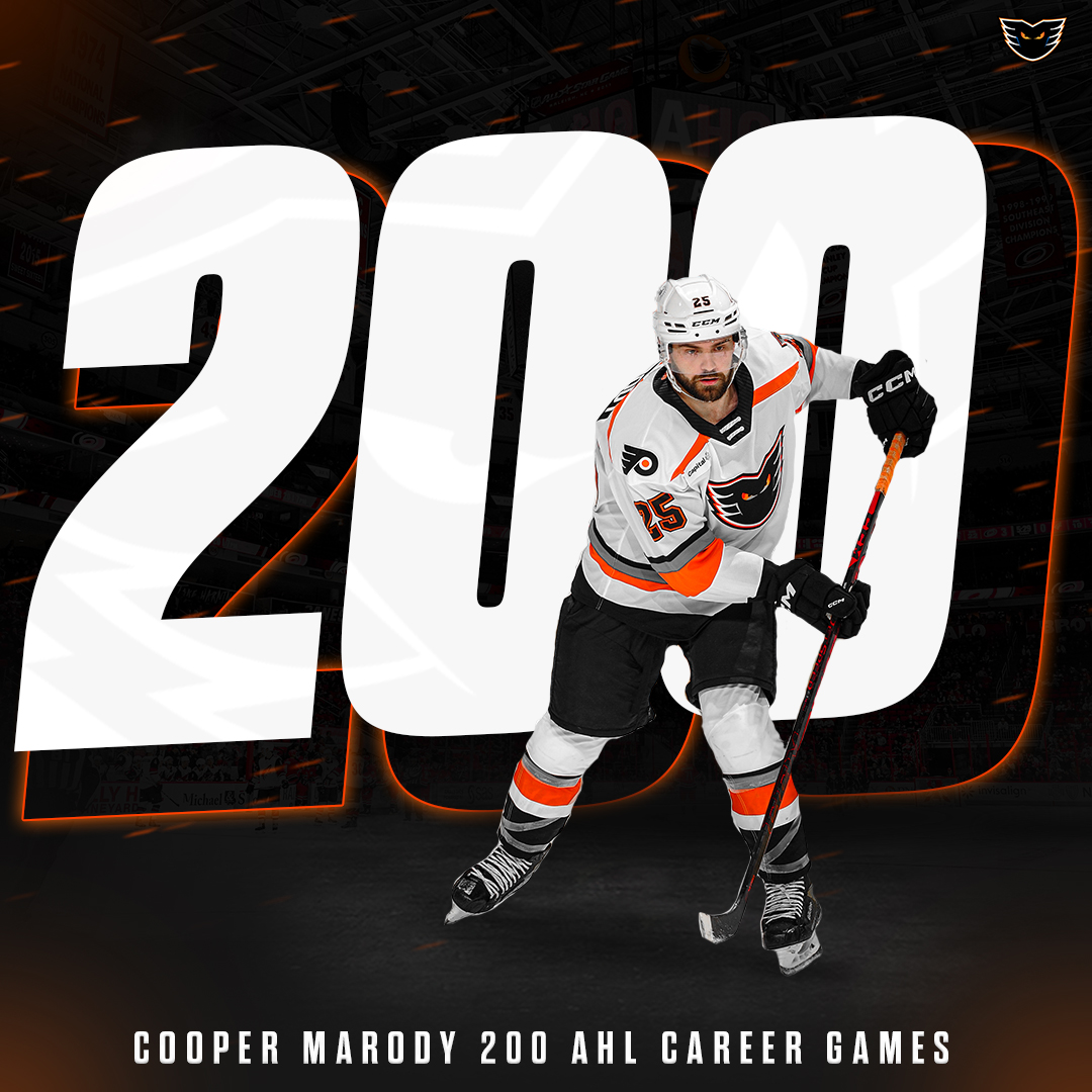 LVPhantoms's tweet photo. 👏Congratulations to Cooper Marody on his 200th AHL game! https://t.co/YxPJZ6Ct9q