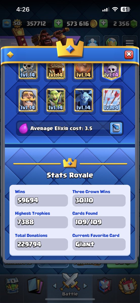 Fil_CR's tweet image. Has man ever left his house 💀 #ClashRoyale #RoyaleAPI