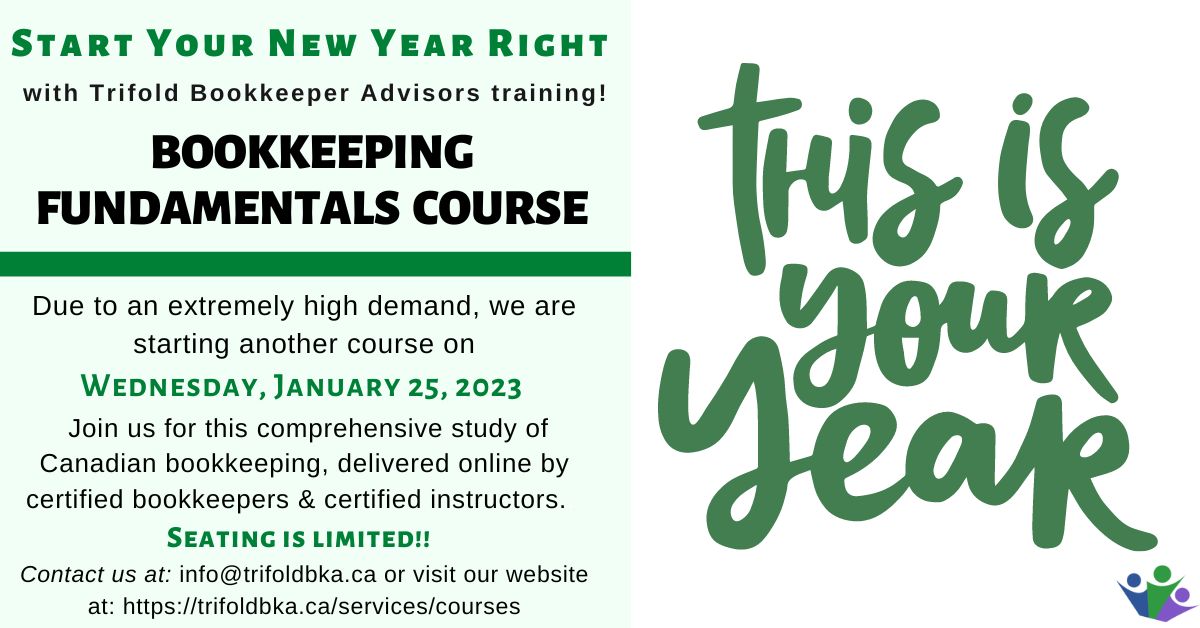 Become a professional Bookkeeper in 2023! trifoldbka.ca