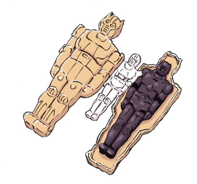 ゴーディアンって 今までいくつか合体フィギュア出たけど、スケルトンというか クリアーボディで出そうって案はなかったんだろうか?
どうでもいいけど、以前描いたモナカを置いときます。 