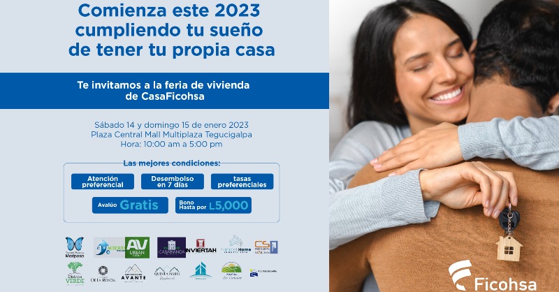 GrupoFicohsaHN's tweet photo. ¡Con CasaFicohsa tienes excelentes opciones de viviendas! Acompáñanos este 14 y 15 de enero en Plaza Central Mall Multiplaza Tegucigalpa a la feria de vivienda de CasaFicohsa. ¡Tenemos las mejores condiciones para ti!
Para mayor información llamar al Tel. 2239-6410 Ext. 31172.