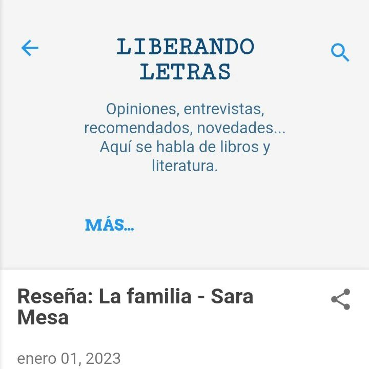 Reseña: La familia (<a href="/AnagramaEditor/">Editorial Anagrama</a>) de Sara Mesa
Por: Esteban Parra- Liberando Letras y El Espectador. Agradecemos el tiempo dedicado a su lectura y por compartir su opinión.
Aquí el link
libletter.blogspot.com/2023/01/la-fam…