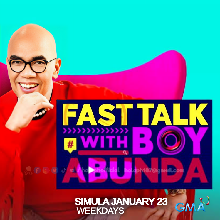 holaphofficial's tweet image. The King of Talk is back on TV para maghatid ng mga maiinit na pinag-uusapan! Abangan araw-araw ang #FastTalk with Boy Abunda, simula January 23 na sa GMA.