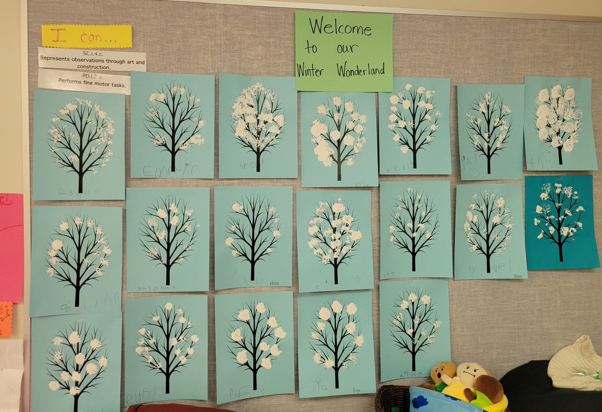 BeckyDollins's tweet photo. After reading about winter and snow, we painted trees with broccoli and white paint!  It was so much fun!  #artinPreK #finemotorskills #winterunit @Oakwood_Manor @NKCSchools @NKCEarlyed https://t.co/LEvWlcFn0c