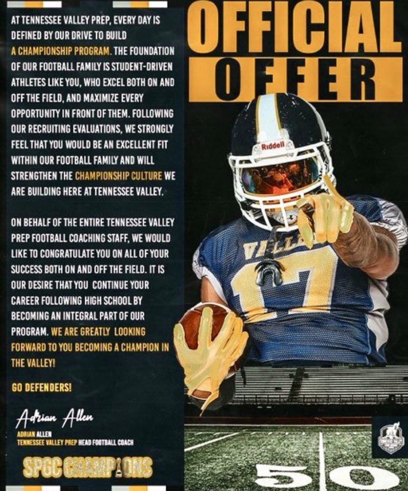 ✞ (@isaiahbyrdd) on Twitter photo #AGTG After Another Great Conversation with Coach <a href="/CoachOW13/">Coach Omari Washington</a> I am Truly Blessed to Receive an Offer from the University of Tennessee Valley!
#GoKnights #Staydown #AGTG After Another Great Conversation with Coach <a href="/CoachOW13/">Coach Omari Washington</a> I am Truly Blessed to Receive an Offer from the University of Tennessee Valley!
#GoKnights #Staydown