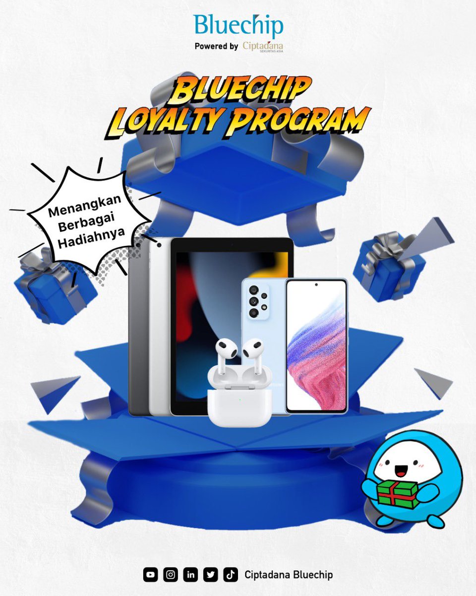 ZabrinaRaissaa's tweet photo. Bluechip Loyalty Program ✨ #saham #IHSG #indonesia #market #pasarsaham #cuan https://t.co/D9e5y2iPPR