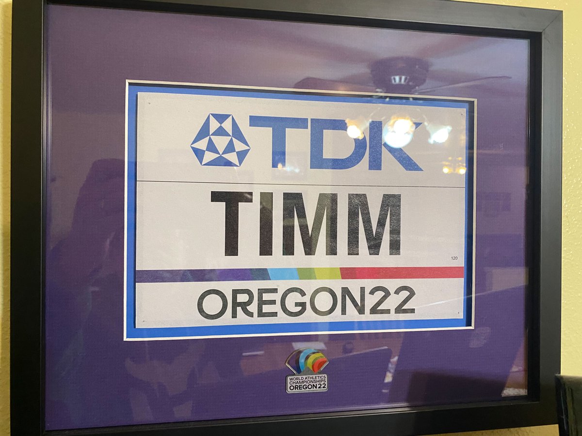 timmbr's tweet photo. Working big-time sports events yields some pretty cool swag. At the top of my list is the personalized bib from the media race at @WCHoregon22.

For the #SIDFamily and my sports media friends, what tops your list of event mementos? https://t.co/fCkipWF92e