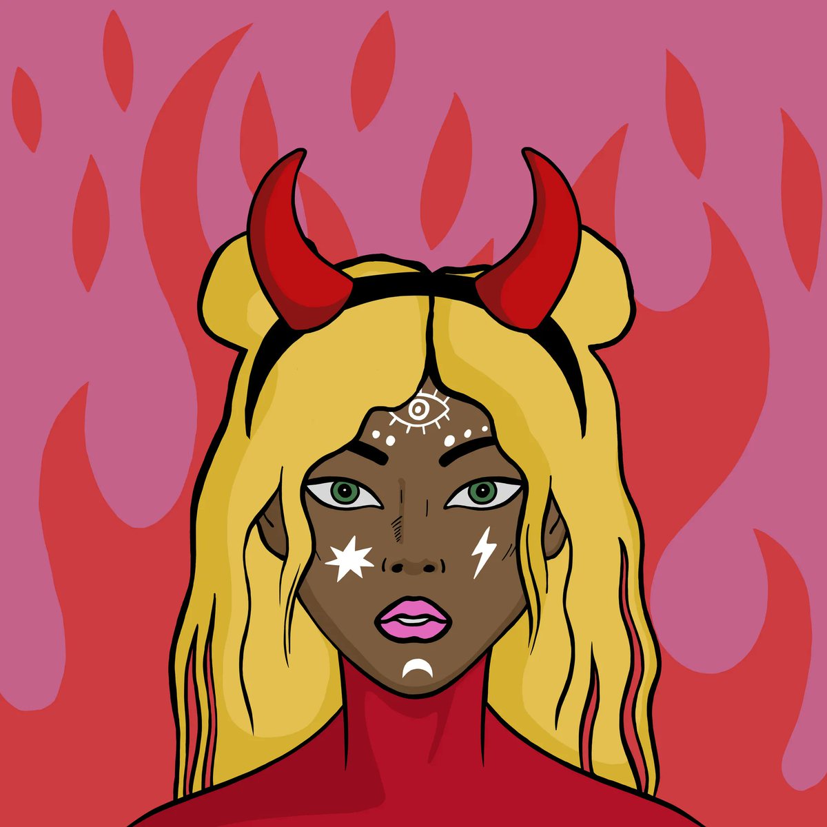 NEW #PFP 
Big shout out to <a href="/NotYourBroNFT/">Not Your Bro 🇦🇺</a> for this absolutely beautifully devilish @RebelSocietyNFT claimed her through the pickle points shop just for holding #NYB &amp; #NYD #NFTS Two great communities that understand feminine energy and excited for the next chapter! 😈🔥