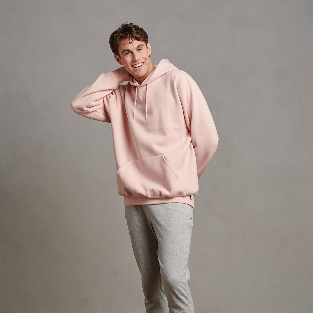 RussellB2B's tweet photo. All new Blush Pink is a genderless neutral that was truly made for all. See the 5 NEW colors of our Dri-Power Unisex Hooded Sweatshirt at https://t.co/1qJPGs3wcR. #Russell #RussellAthletic #NewColors #Fleece #DriPower #blankapparel https://t.co/YoVlzQDqXF