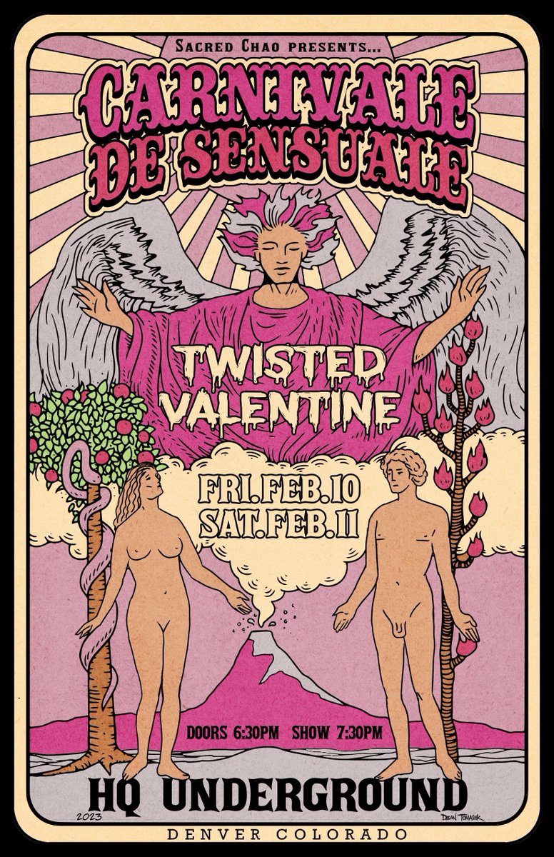 Excited to be back at Carnivale de Sensuale for Twisted Valentines Feb 10 and 11 in Denver! Tix at hqdenver.com/page/calendar