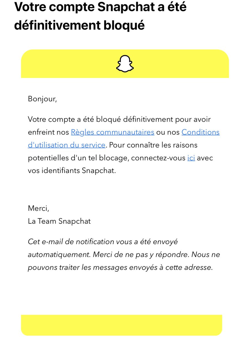 Braham_baha's tweet photo. @Snapchat @snapchatsupport bonsoir, je trouve ca injuste de me faire définitivement bloquer mon compte snapchat sans avertissement et sans raison, cela fais depuis plusieurs années que jai snapchat et j’ai tout mes contacts et mes photos, et j’ai maintenant tout perdu https://t.co/pLy6Rh8wKF