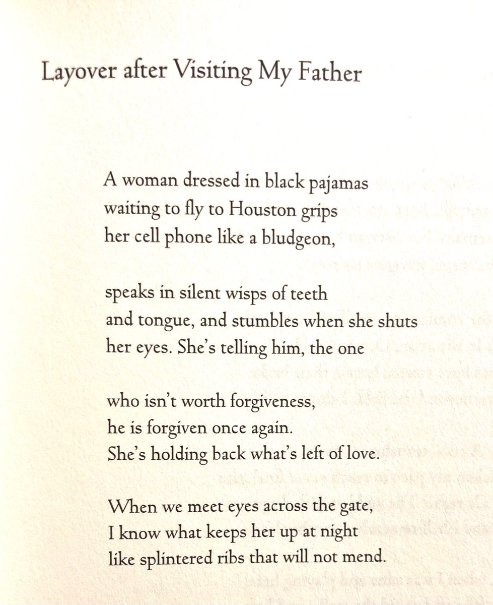 <a href="/Joseph_Fasano_/">Joseph Fasano</a> Coming to this late today. This is “Layover after Visiting My Father” <a href="/chad_abushanab/">Just Regular Chad Abushanab™</a> from his 2019 collection The Last Visit.