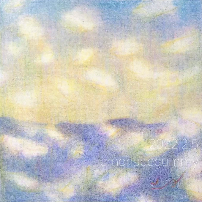 #新春私の作品広まれ祭り やわらかな空の油性色鉛筆画たち 