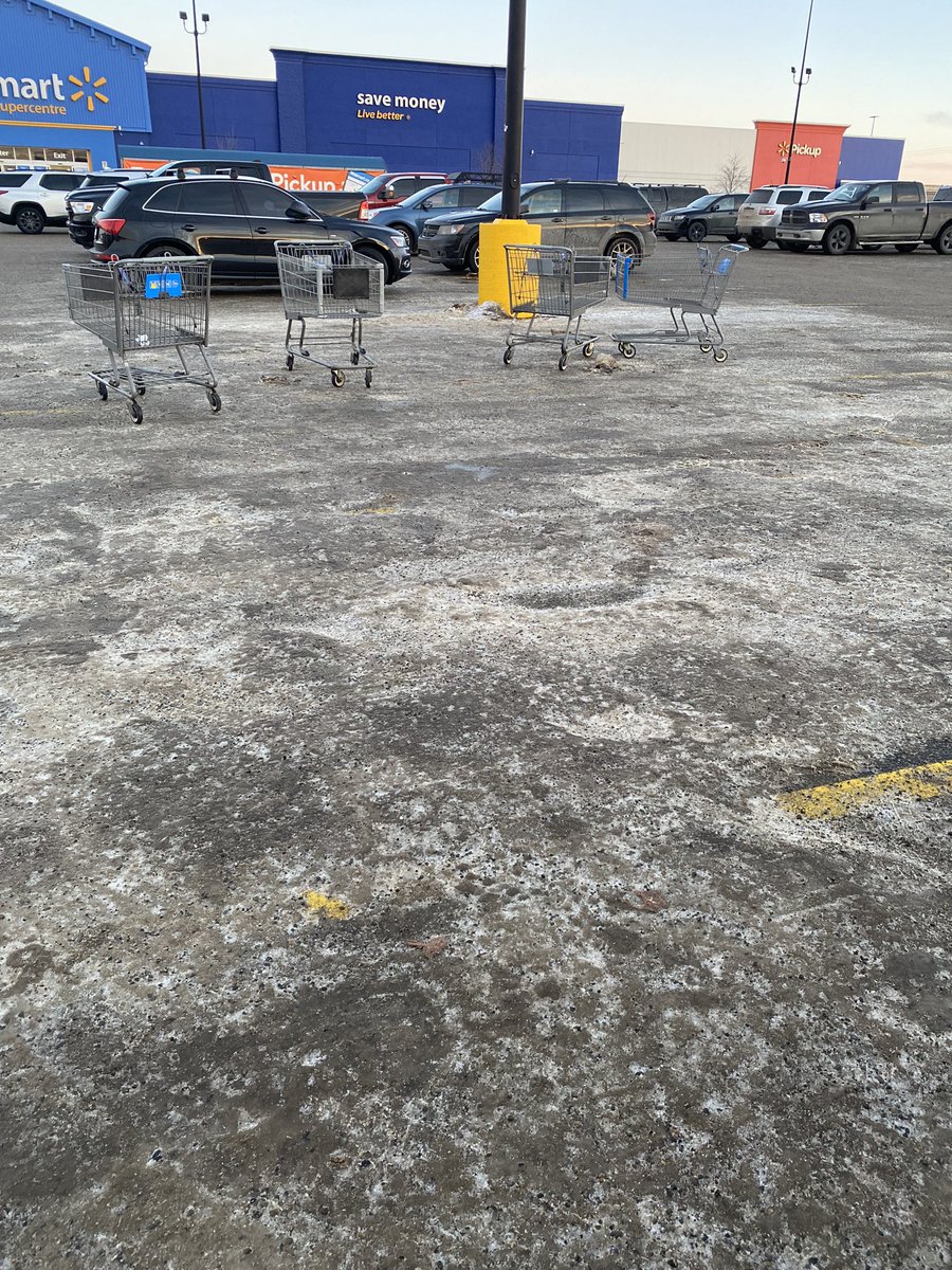 Loststar314's tweet photo. Hey @MattWalshBlog look at this crime wave in Sylvan Lake Alberta! Shopping carts left everywhere, I at least put mine back! https://t.co/bNvPGa9GZL