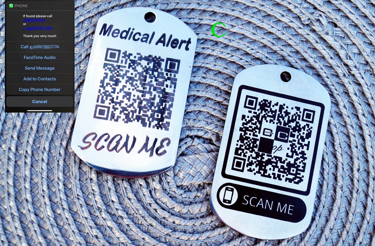 its_joyzzZ's tweet photo. Medical Alert Necklace with text or QR Code•Medical Alert Tag•Personalised•Medical Alert ID•Personalised medical tag•Emergency Contact
 #gift #AlertNecklace #MedicalTagemergency #Tagpersonalisedmedical #qr #Codemedical #CustomCroatiaShop #etsy

👉https://t.co/c0k2b89P1R https://t.co/T9DCHgN0qL
