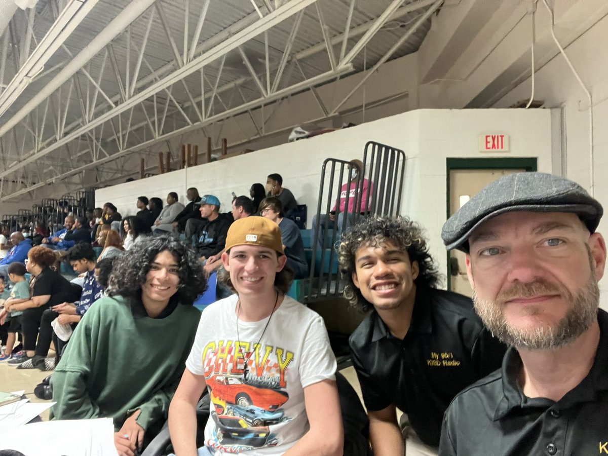 Radio broadcasting Director Jamie Garrett has joined by student broadcasters Noah Tapiz and V’Jae Brown, along with Harker Heights alum Caleb Kostencki for tonight Shoemaker versus Ellison basketball game. Hear it online at radio.killeenisd.org.