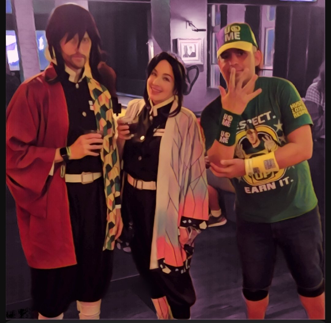 JohnCenaCosplay's tweet photo. Shinobu Kochou and Giyu Tomioka from Demon Slayer meets the G.O.A.T John Cena

10/08/2021

#newyorkcomiccon2021 #bowlmortimessquare #sonicboombox #shinobukochou #giyuutomioka #demonslayercosplay #JohnCena #ucantseeme👋#johncenacosplay #demonslayerfanart #cosplaylife #cosplayparty https://t.co/1gRYYWfANW