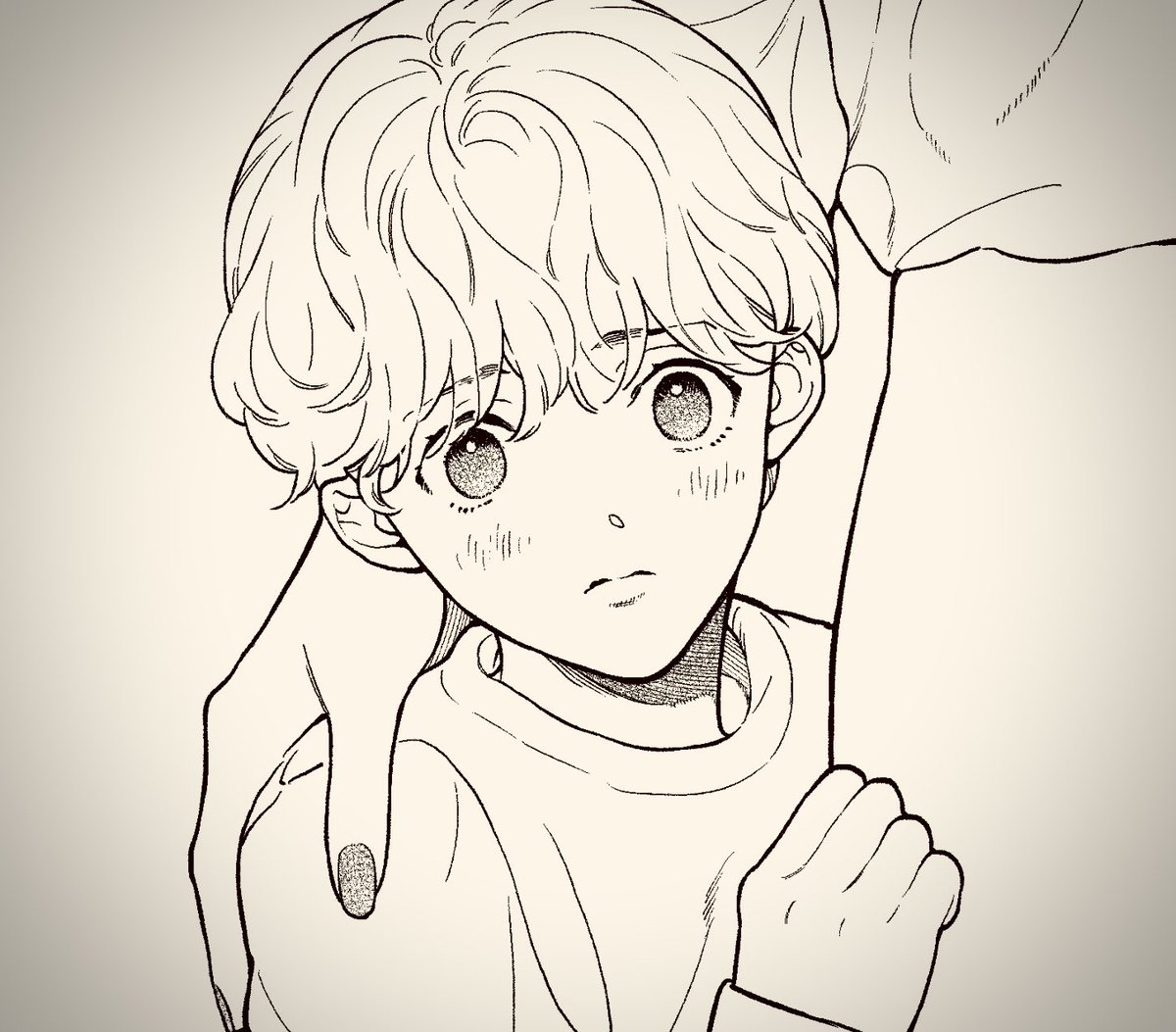 今描いてるTLの男の子(幼少期) 