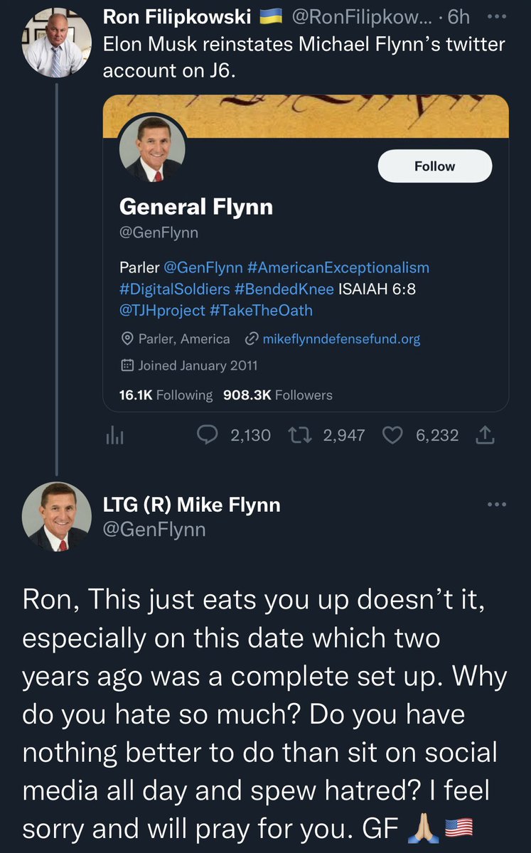 All I do is post video clips of you talking @genflynn. I don’t understand why that is a problem.