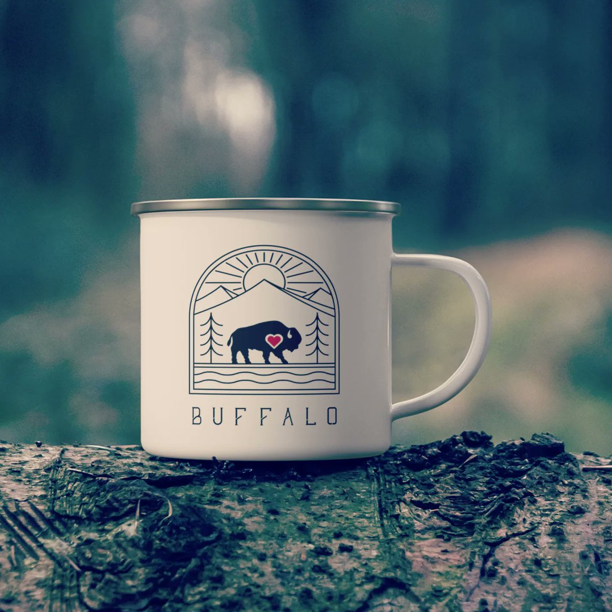 #buffalo Meet your next go-to #camping enamel #mug that holds 12 ounces of your favorite beverage. 

Makes a perfect #gift for anyone!

#outdoors #ny #westernny #ValentinesDay #valentines #buffalofan #BuffaloNY