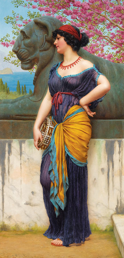 PatternX3's tweet image. In the grove of the temple of Isis John. W. Godward (+ my test designs)