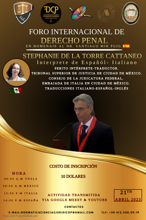 AbgDavidRicardo's tweet photo. Les invito a participar en esta importante actividad, que está programada para el día 21 de abril. Para mayor información dejó el siguiente Whatsapp:
#España #Españoles #DerechoPenal #DogmáticaPenal #Venezuela #FundaciónDogmaticaCienciasJuridicoPenales https://t.co/Lpiob9i68i