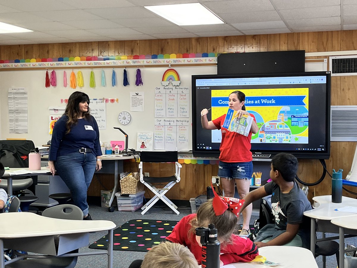 We love our parent volunteers <a href="/rennellredhawks/">Rennell Elementary</a> ! Especially those who teach us about entrepreneurship and making that money through #juniorachievement #WeAreRennell