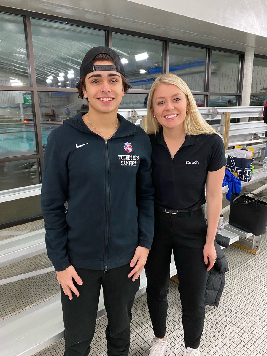 SFSAthletics's tweet photo. Varsity #SFSSwimDive defeats Findlay this evening &amp; Matt Sanford ‘23 finishes 5th at Oak Harbor Diving Invite. Team travels to Cleveland State tomorrow to take on St. Ignatius. #GoKnights https://t.co/uC6ufO01Ro