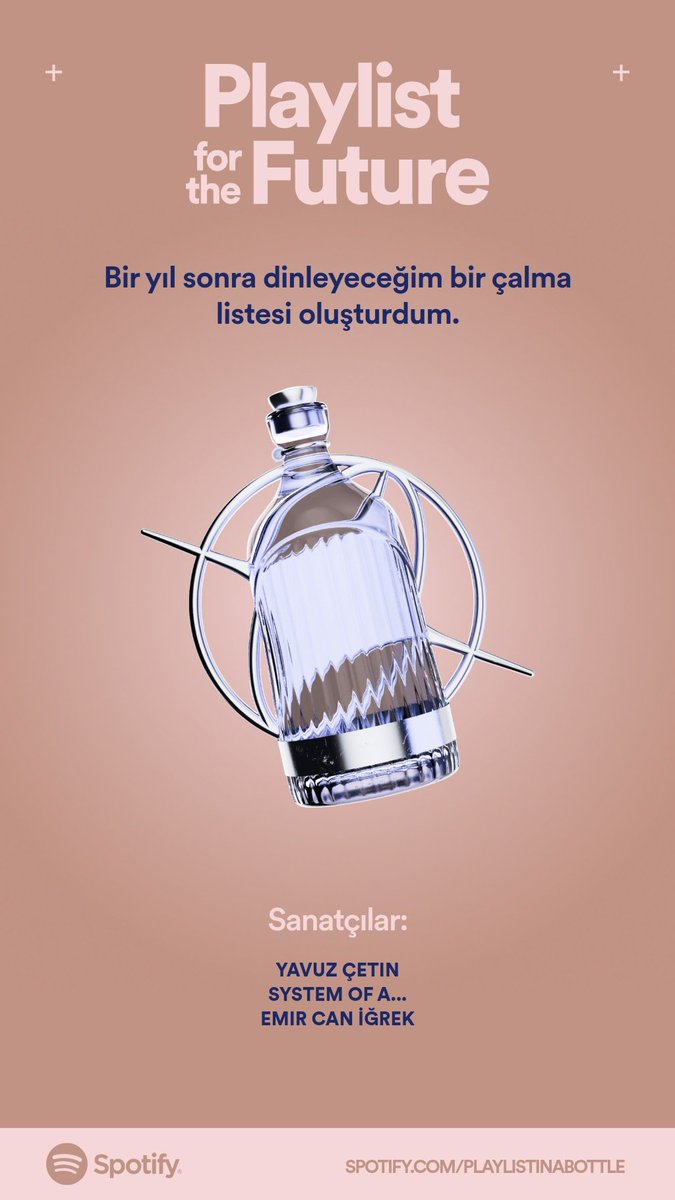 2024’te açacağım müzikli bir zaman kapsülü oluşturdum.
Spotify’dan Playlist for the Future ile kendi listeni oluştur: spotify.com/playlistinabot…
#PlaylistinaBottle
open.spotify.com/site/playlisti…