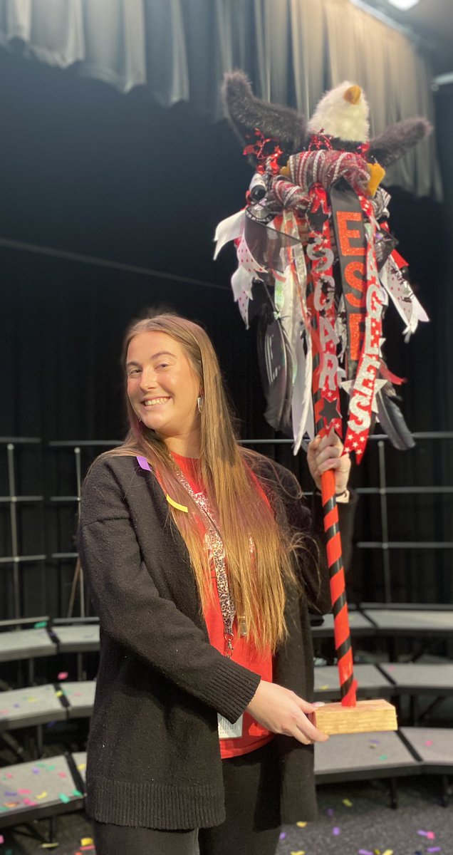 HumbleISD_ESE's tweet photo. Congratulations to 2nd Grade &amp; 5th Grade for winning the pep rally Spirit Stick!❤️🤍🖤🦅 #eseSOAR #RollCallReady https://t.co/YMKEa3D4JN