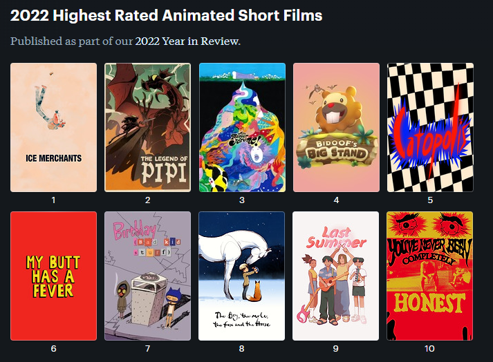 PipiFilm's tweet photo. PIPI GOT 2ND ON LETTERBOXD HIGHEST RANKING ANIMATED SHORT OF 2022!! We're so honored thank you so much!! 🫶 #PIPISWEEP https://t.co/E69ZJ55qNA