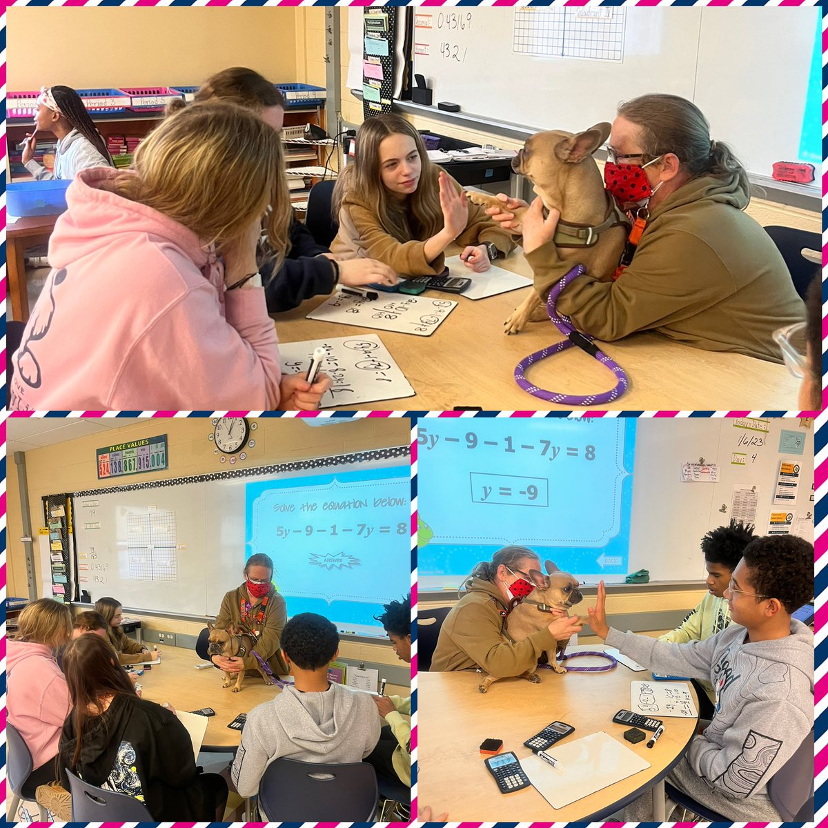 It’s always a PUP-tastic day when Lucy makes a visit! #puphighfives <a href="/NMSViking/">Mr. Buterbaugh NMS</a>