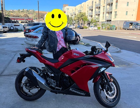 A friend got her first motorcycle today.