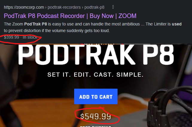 amindspin's tweet photo. @ZoomSoundLab What's up with making people think they found one for $399.99 #clickbait https://t.co/Zj3XwIq1hy