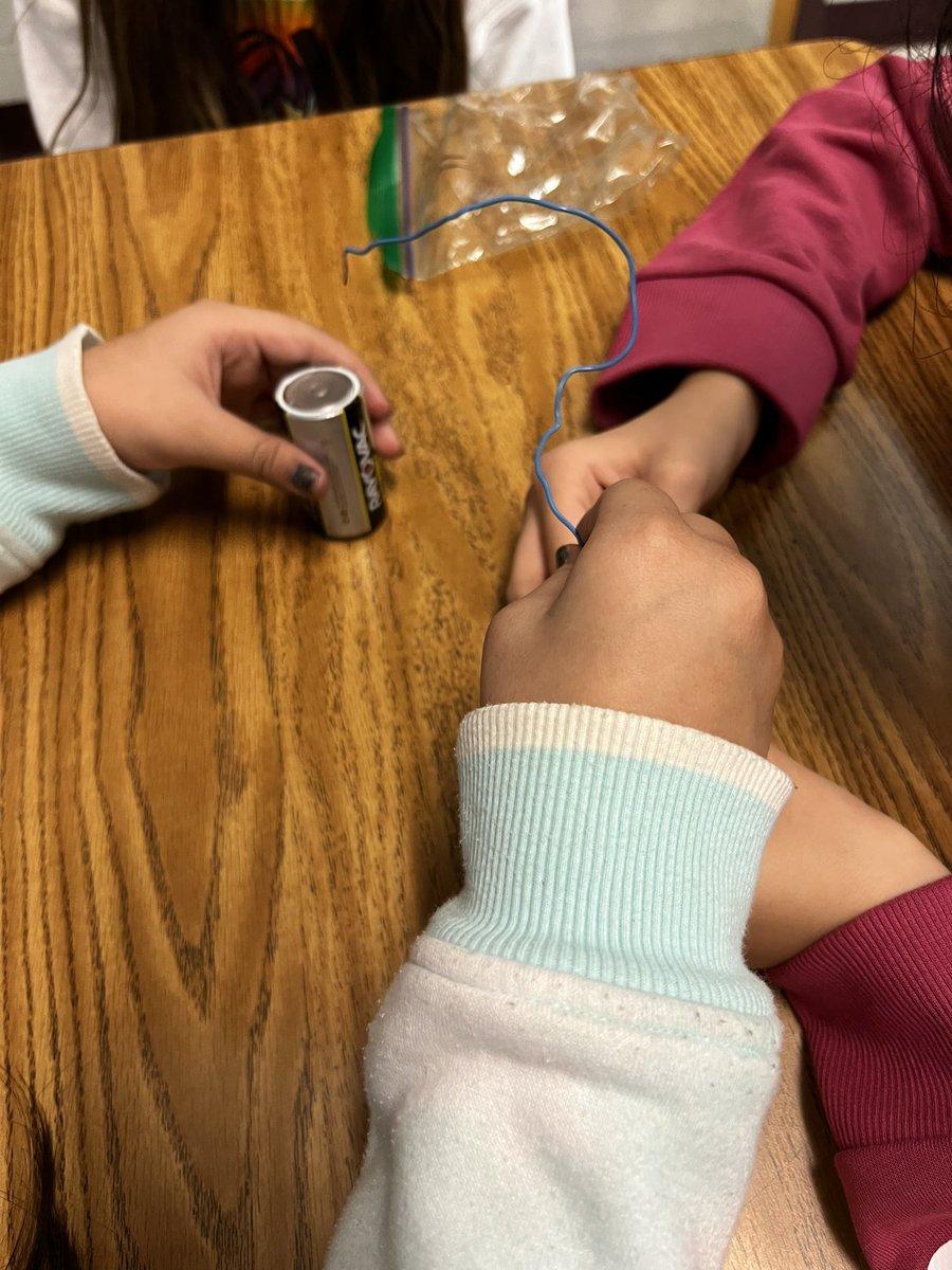 Love seeing struggle turn into success! Students were given materials to light a bulb to explore and get a sense of what would work with electricity. The excitement of getting the light turned on is the best part of this unit each year!