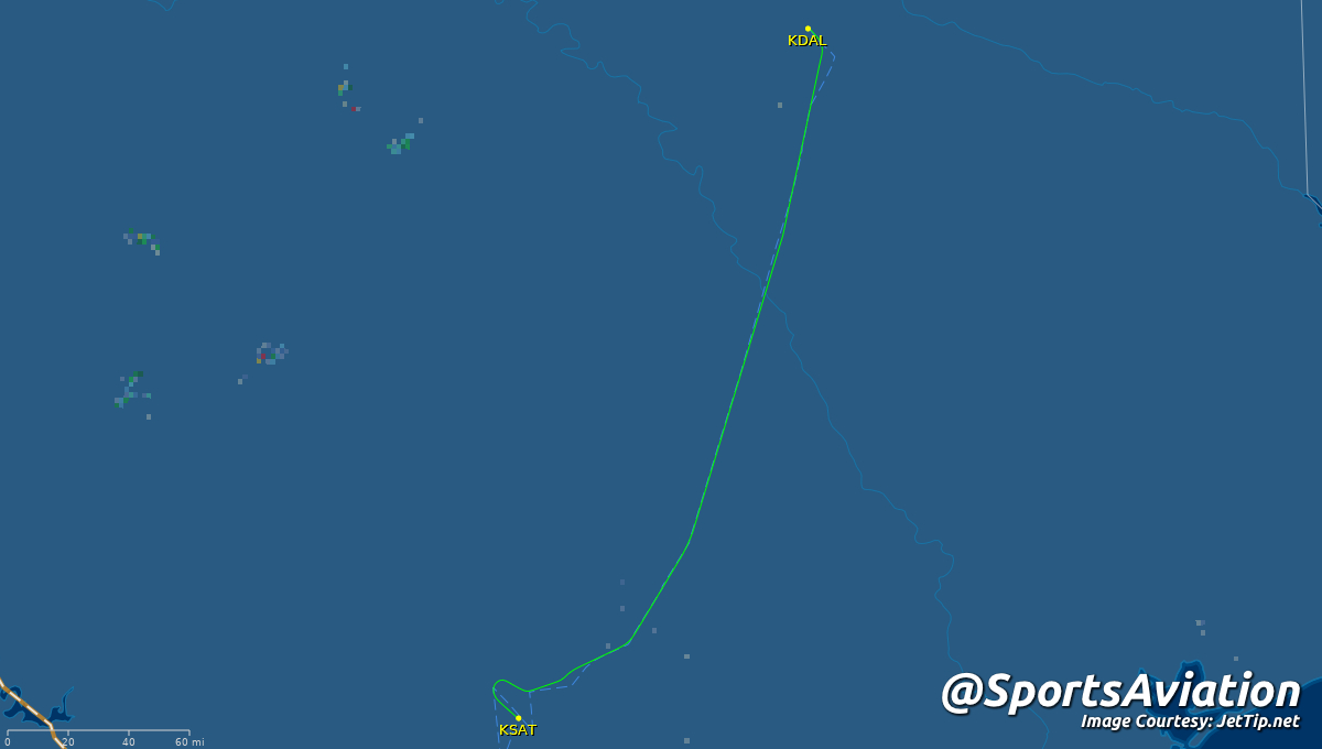 SportsAviation's tweet photo. 🏀 Boston Celtics (@celtics) #BleedGreen 
🆚 W @ Dallas Mavericks #MFFL #BOSvsDAL
⏭️ San Antonio Spurs #PorVida #BOSvsSAS
✈️ N649DL | DAL8919 | B752
🛫 DAL - 2:16 pm CT
🛬 SAT - 2:58 pm CT
📡 Tracking: https://t.co/oV3pr72sdD https://t.co/8gyTBJPSM0
